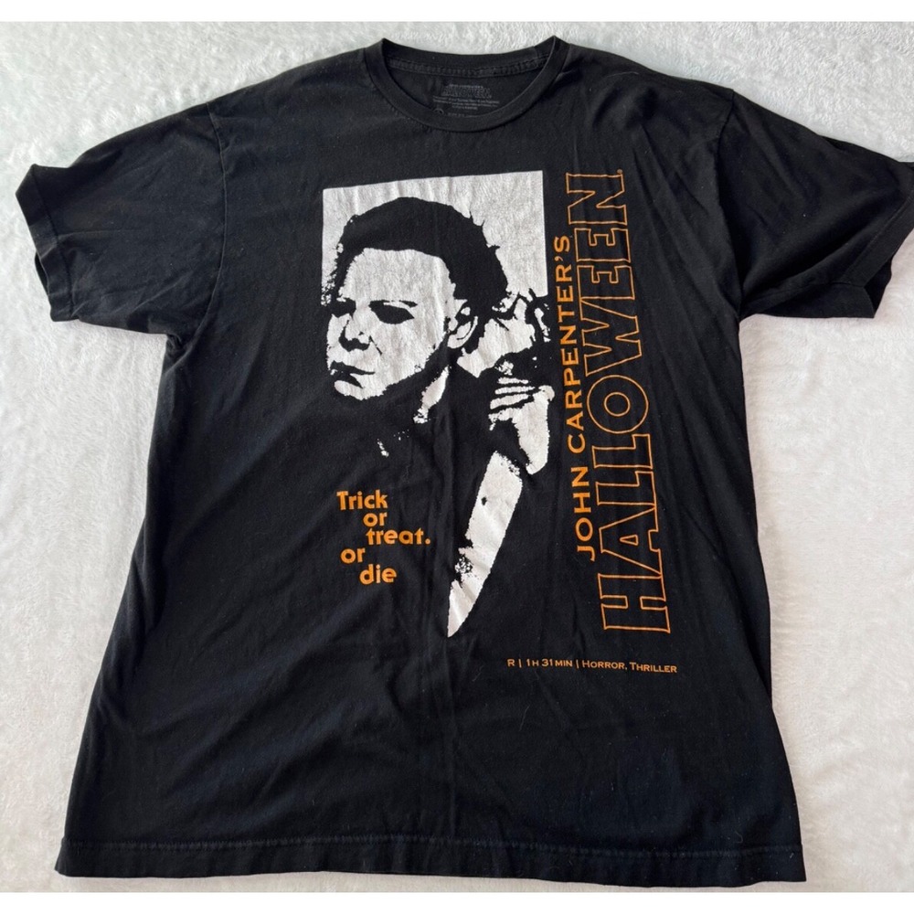 John Carpenters Halloween Movie Promo TRICK TREAT OR‎ DIE T shirt Horror Size XL